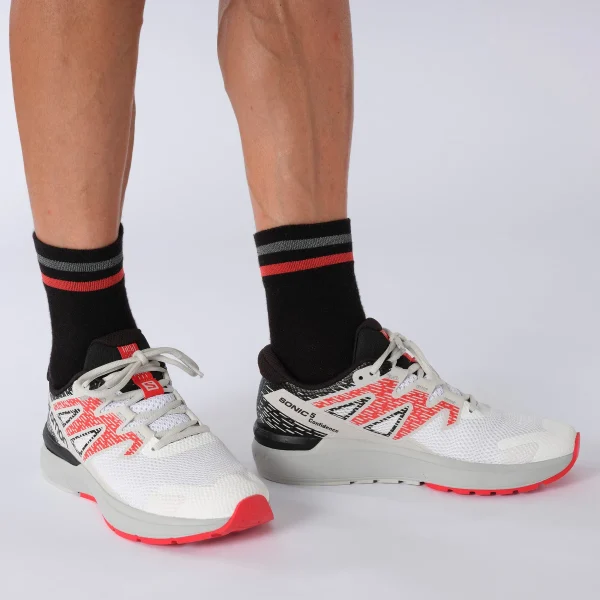 SALOMON - SONIC 5 CONFIDENCE – L41710800 – white-black-poppy-red – 1