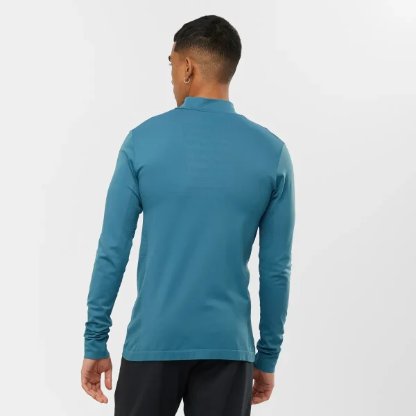 SALOMON - EXPLORE SEAMLESS HALF ZIP – LC1635700 – mallard-blue – 1