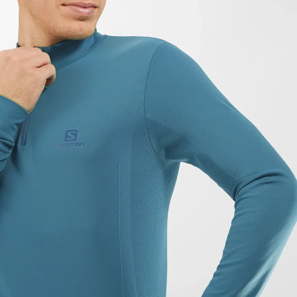 SALOMON - EXPLORE SEAMLESS HALF ZIP – LC1635700 – mallard-blue – 2