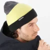 SALOMON - FLATSPIN REVERSIBLE BEANIE – LC2143200 – deep-black-charlock-periscope – 1