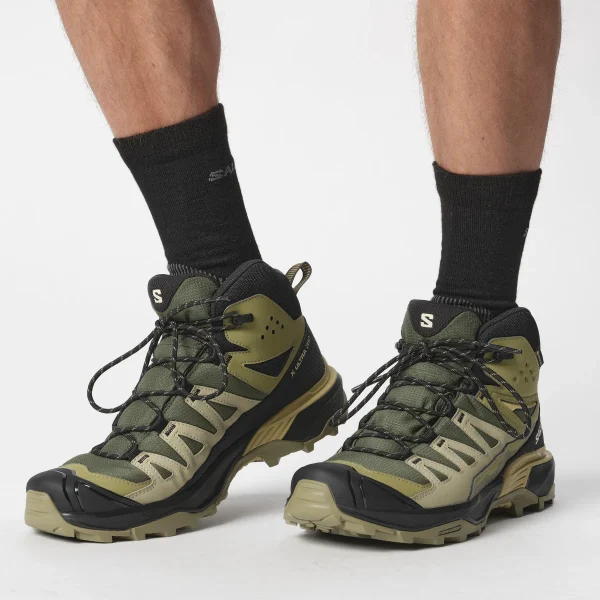 SALOMON - X ULTRA 360 MID GORE-TEX – L47447700 – olive-night-slate-green-southern-moss – 1