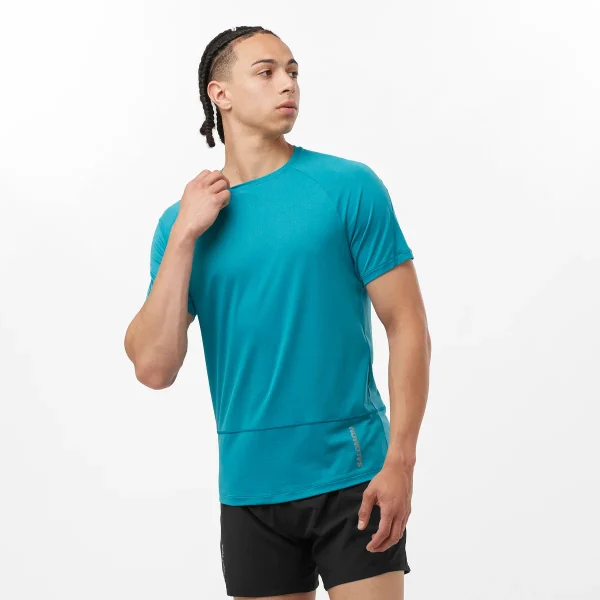 SALOMON - CROSS RUN SS TEE – LC2194700 – tahitian-tide – 1