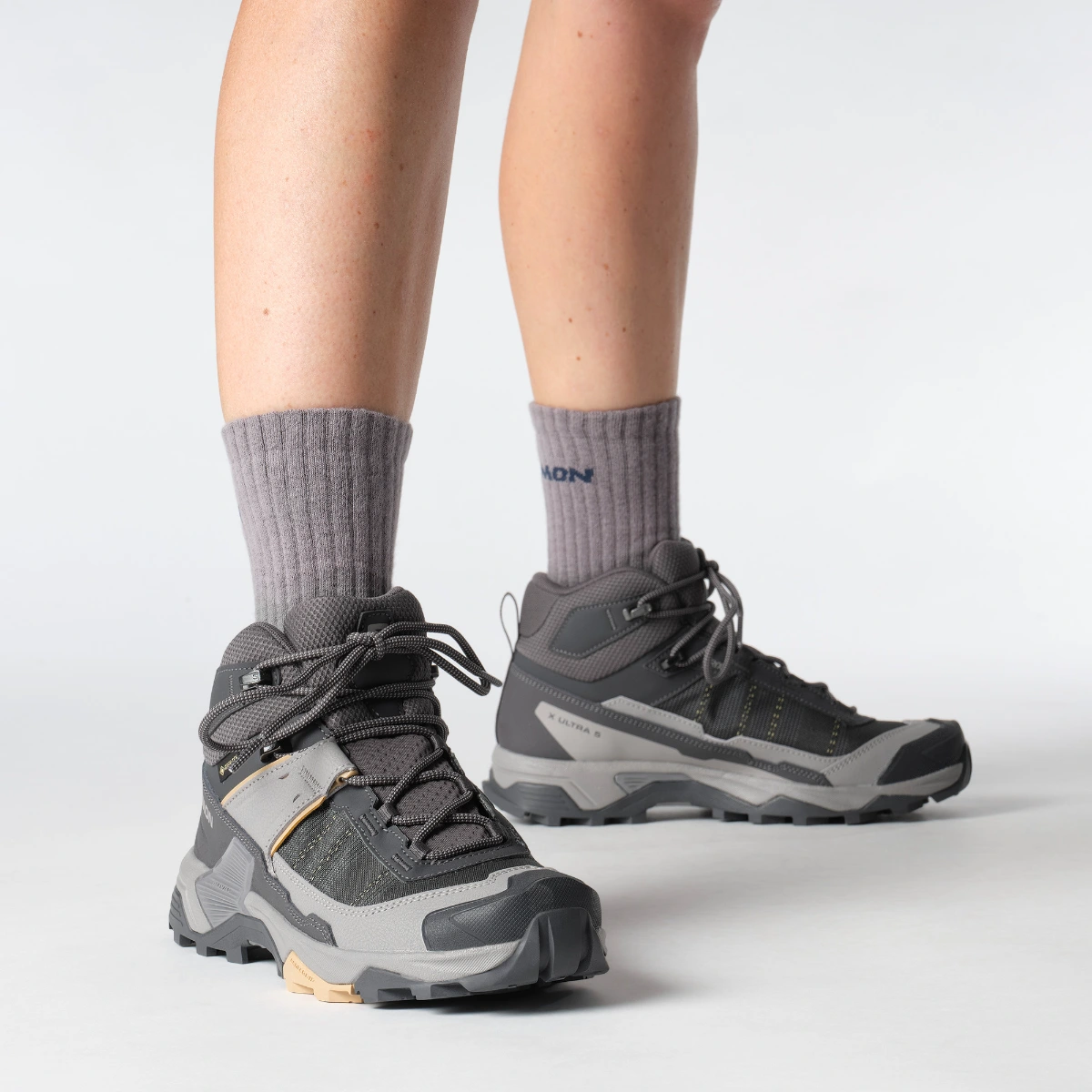 SALOMON - X ULTRA 5 MID GORE-TEX – L47754500 – nine-iron-gull-soft-clay – 1