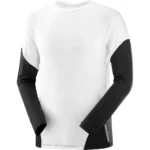 SALOMON - CROSS RUN LS  חולצה – LC2153300 – לבן-שחור – 1