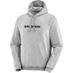SALOMON - SAL LOGO PERF HOODIE   קפוצ'ון – LC2230200 – heather-grey – 1