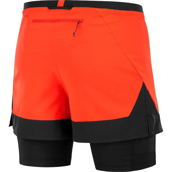 SALOMON - CROSS 2IN1 SHORTS – LC2263700 – cherry-tomato-deep-black – 2