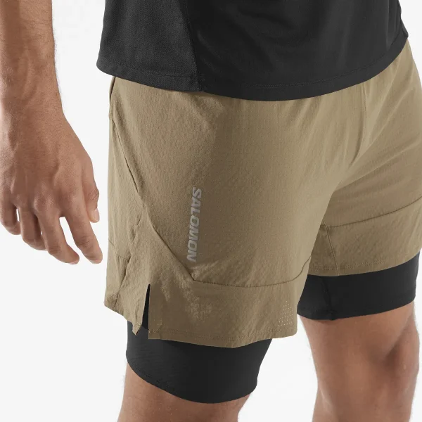 SALOMON - SENSE 2IN1 SHORTS – LC2277600 – shitake – 4